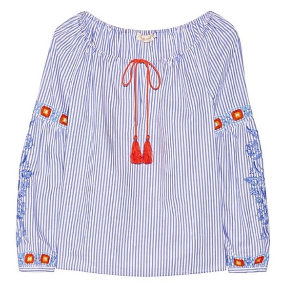 Tory Burch Tops - 🚫SOLD🚫 🎉HP🎉 Tory Burch Madison Embroidered Top